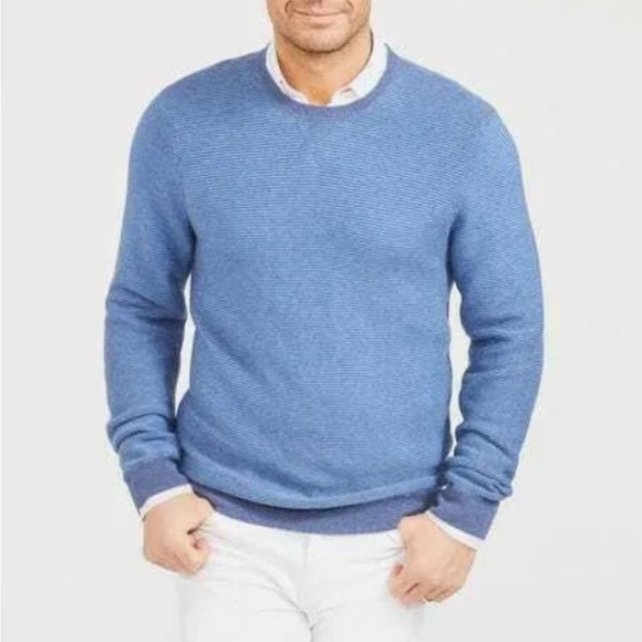 NWT J McLaughlin Luke Chambray Stripe Sweater - Picture 1 of 10